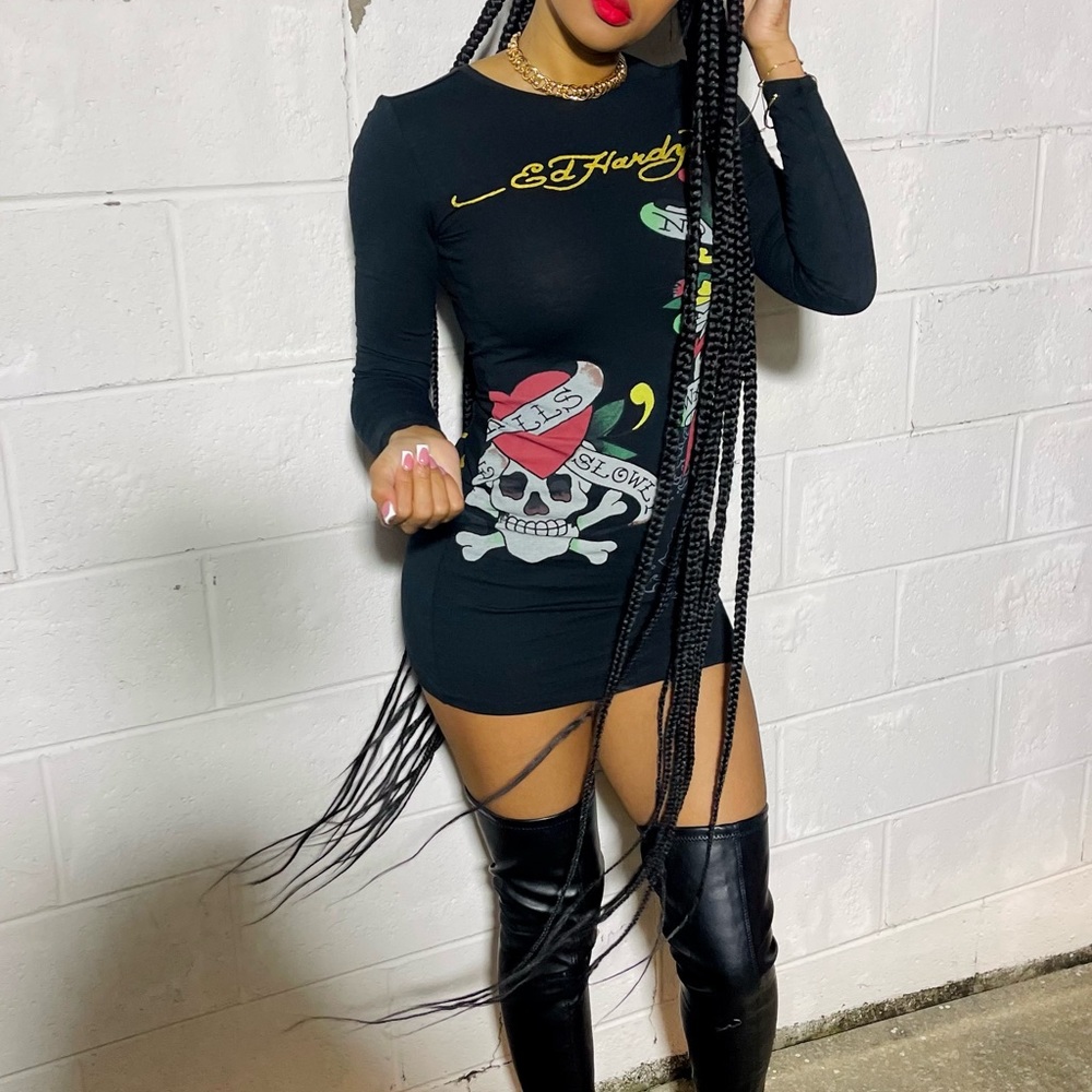 ED HARDY Mini Tee Dress